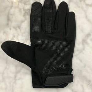 Ozero Black work Gloves with Velcro straps and grip strips and touch screen pad